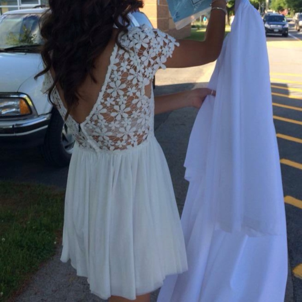 Beautiful white floral gown